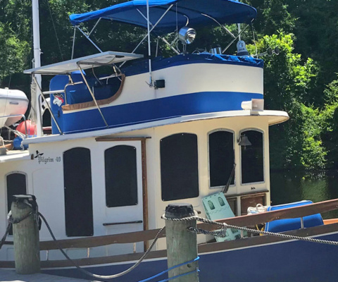 SALE PENDING 1984 Pilgrim 40 Hull #7 – “SALTY DOG”